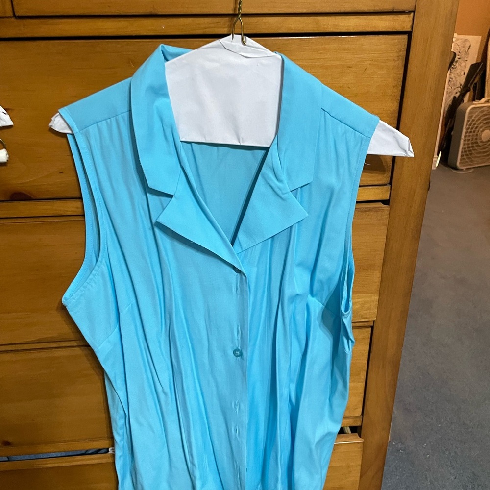 Dressbarn Light Blue Sleeveless Top
